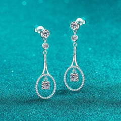 1 Carat Moissanite 925 Sterling Silver Drop Earrings - 808Lush