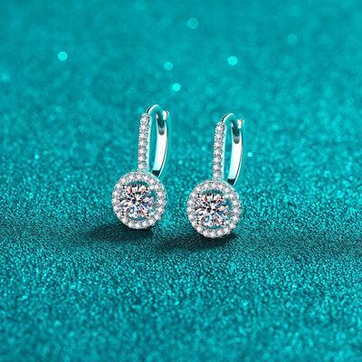 1 Carat Moissanite 925 Sterling Silver Earrings - 808Lush