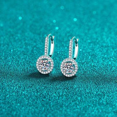 1 Carat Moissanite 925 Sterling Silver Earrings - 808Lush