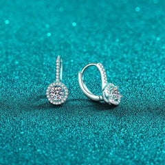 1 Carat Moissanite 925 Sterling Silver Earrings - 808Lush