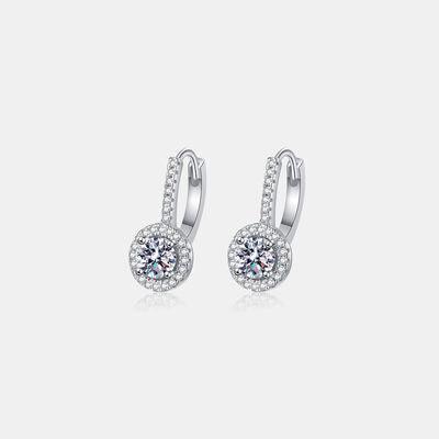 1 Carat Moissanite 925 Sterling Silver Earrings - 808Lush