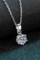 1 Carat Moissanite 925 Sterling Silver Necklace - 808Lush