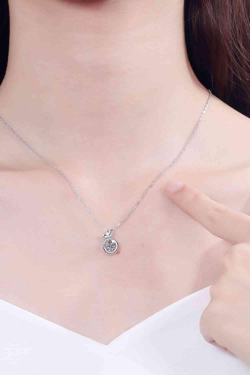 1 Carat Moissanite 925 Sterling Silver Necklace - 808Lush