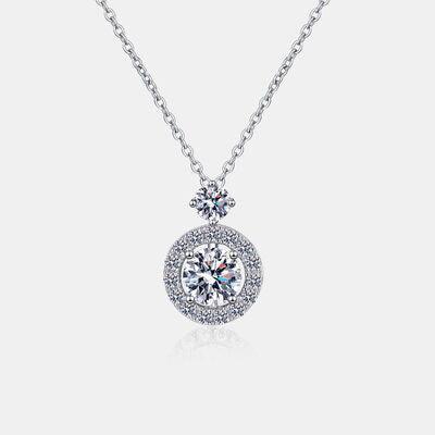 1 Carat Moissanite 925 Sterling Silver Necklace - 808Lush