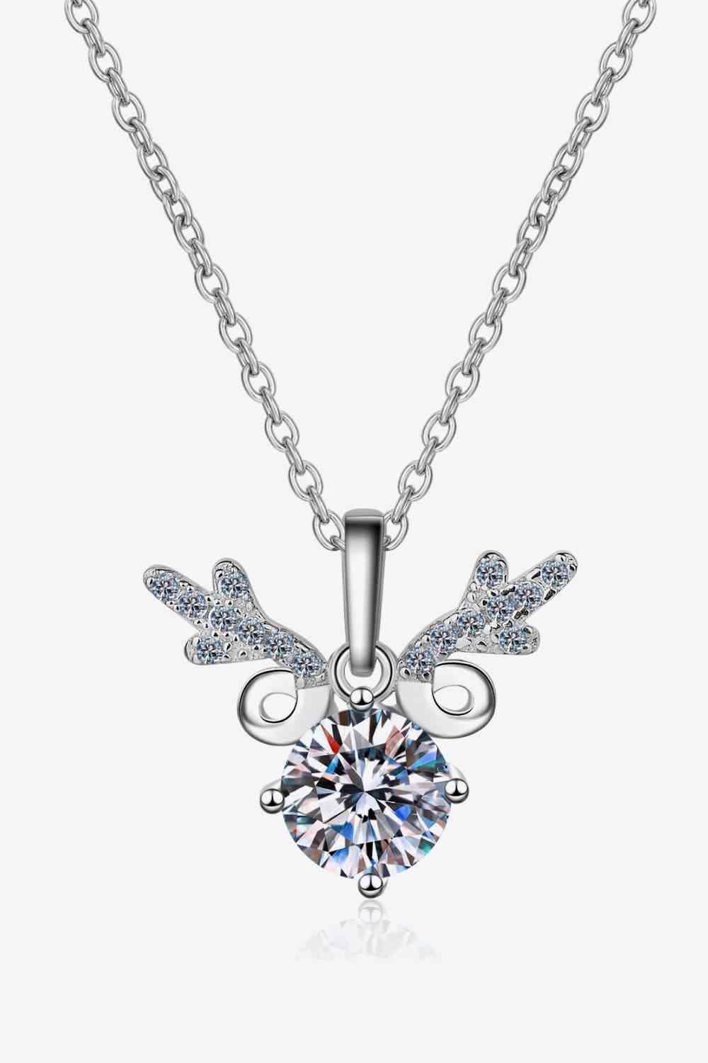 1 Carat Moissanite 925 Sterling Silver Necklace - 808Lush