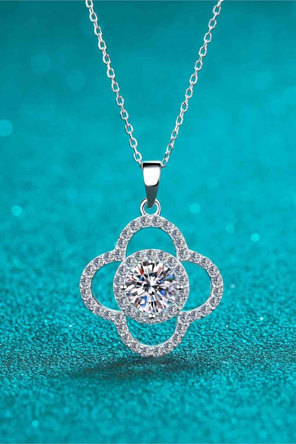 1 Carat Moissanite 925 Sterling Silver Necklace - 808Lush