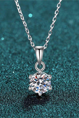 1 Carat Moissanite 925 Sterling Silver Necklace - 808Lush