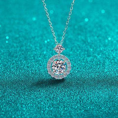 1 Carat Moissanite 925 Sterling Silver Necklace - 808Lush