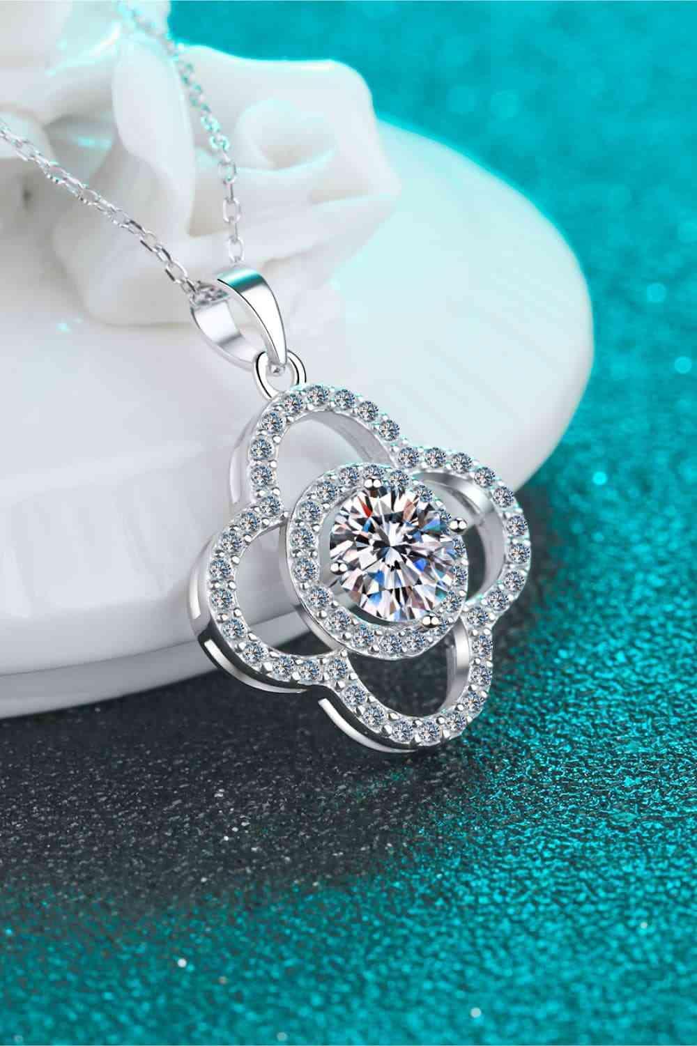 1 Carat Moissanite 925 Sterling Silver Necklace - 808Lush