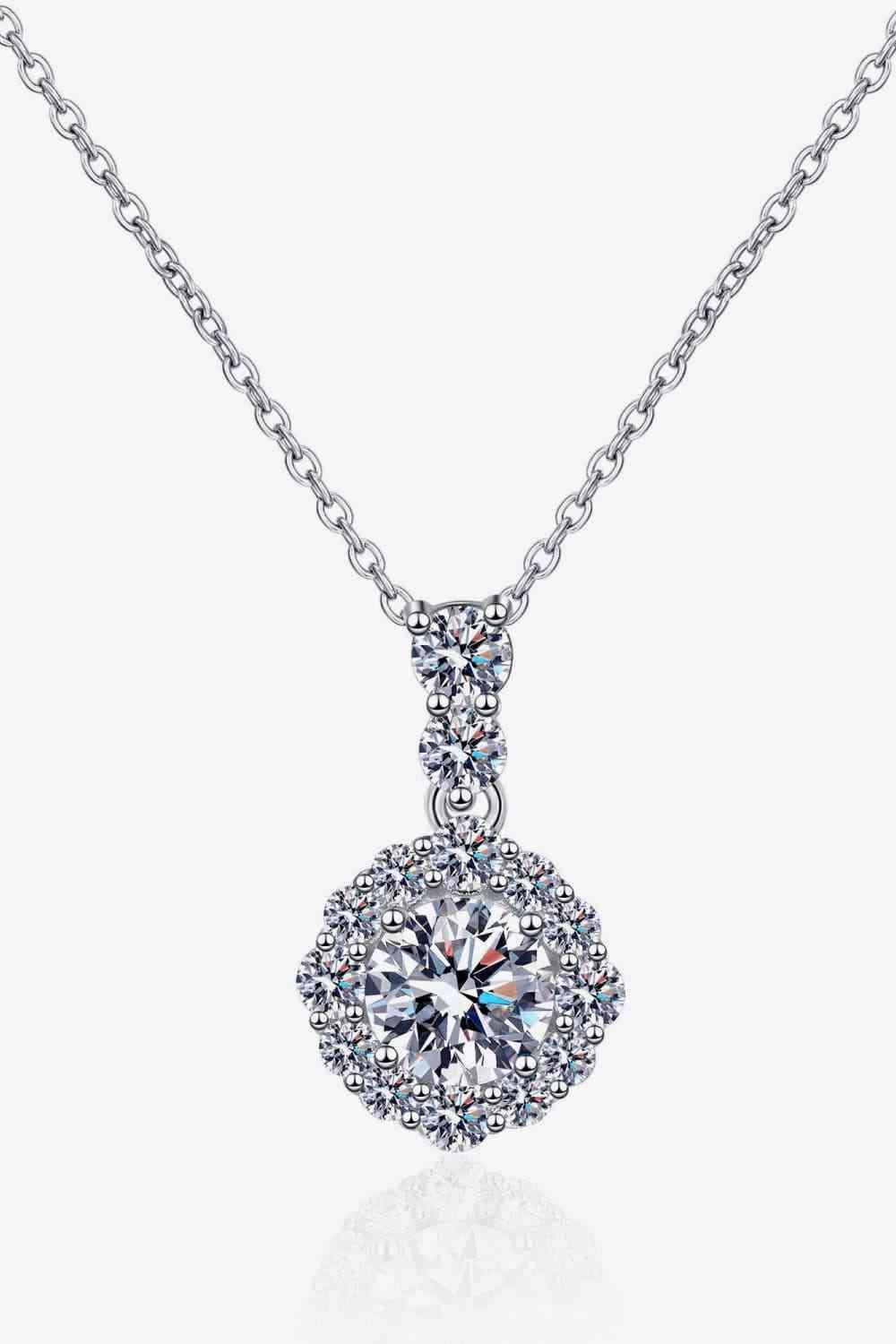 1 Carat Moissanite 925 Sterling Silver Necklace - 808Lush