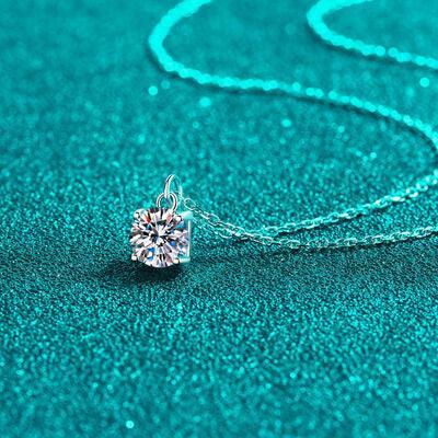 1 Carat Moissanite 925 Sterling Silver Necklace - 808Lush