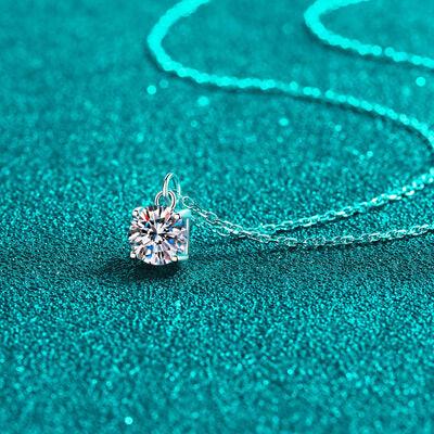 1 Carat Moissanite 925 Sterling Silver Necklace - 808Lush