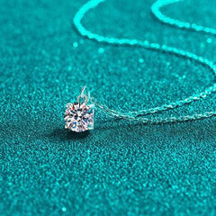 1 Carat Moissanite 925 Sterling Silver Necklace - 808Lush