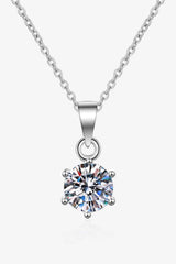 1 Carat Moissanite 925 Sterling Silver Necklace - 808Lush