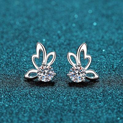 1 Carat Moissanite Butterfly Shape Earrings - 808Lush