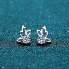 1 Carat Moissanite Butterfly Shape Earrings - 808Lush