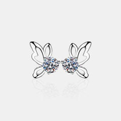 1 Carat Moissanite Butterfly Shape Earrings - 808Lush