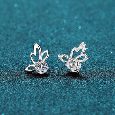 1 Carat Moissanite Butterfly Shape Earrings - 808Lush