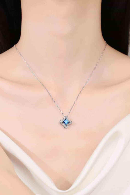 1 Carat Moissanite Floral Pendant Necklace - 808Lush