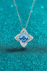 1 Carat Moissanite Floral Pendant Necklace - 808Lush