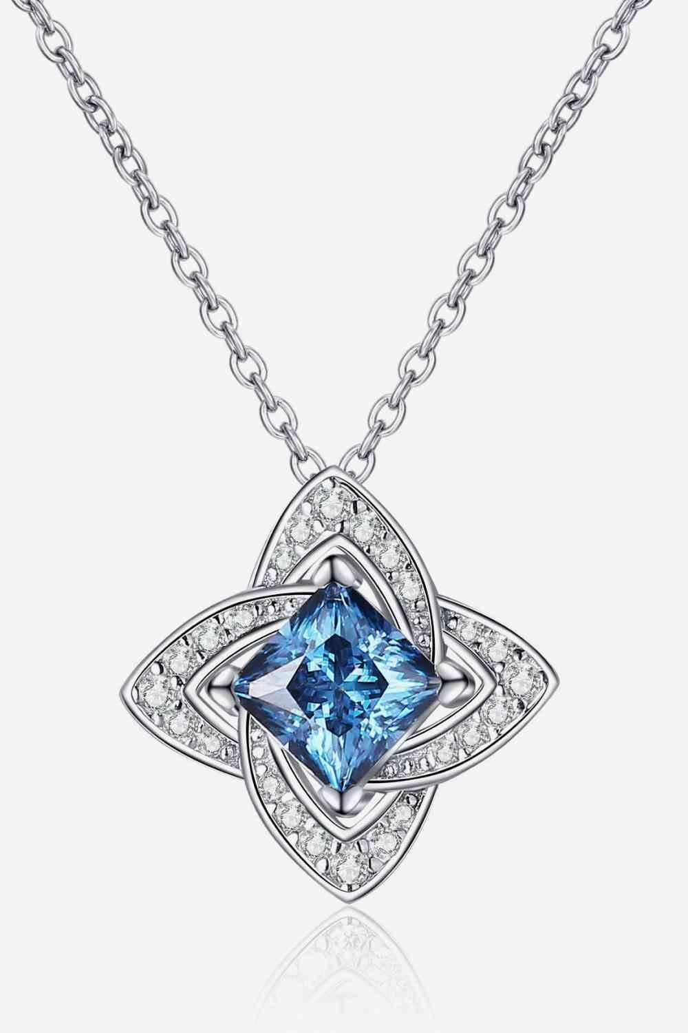 1 Carat Moissanite Floral Pendant Necklace - 808Lush