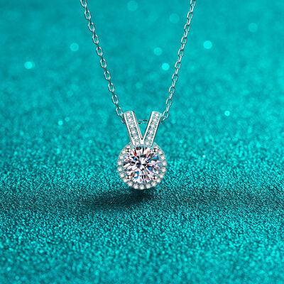 1 Carat Moissanite Rabbit Ears Shape Pendant Necklace - 808Lush