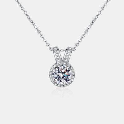 1 Carat Moissanite Rabbit Ears Shape Pendant Necklace - 808Lush