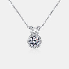 1 Carat Moissanite Rabbit Ears Shape Pendant Necklace - 808Lush