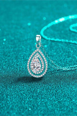 1 Carat Moissanite Teardrop Pendant Necklace - 808Lush