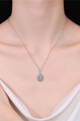 1 Carat Moissanite Teardrop Pendant Necklace - 808Lush