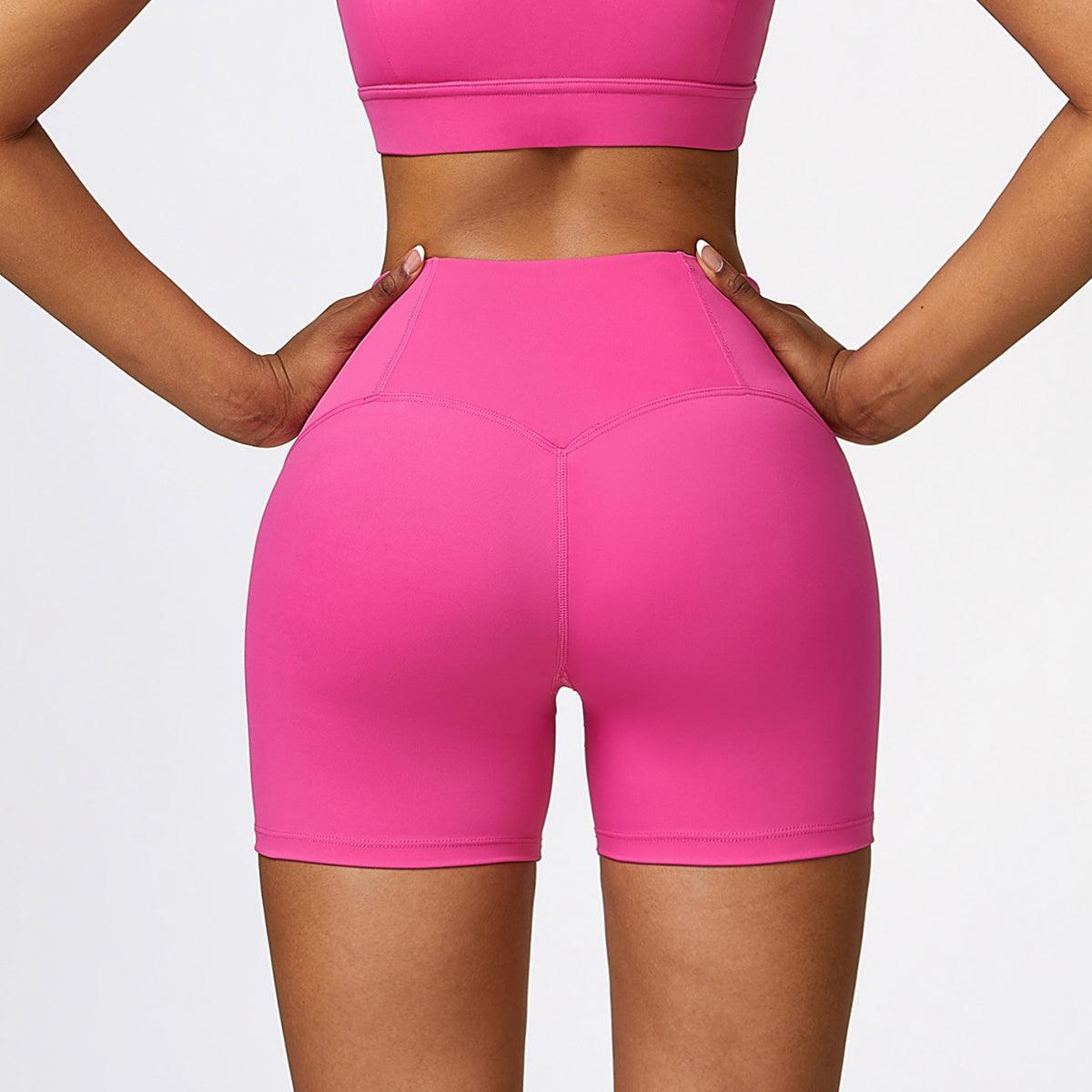 Wide Waistband Slim Fit Sports Shorts - 808Lush