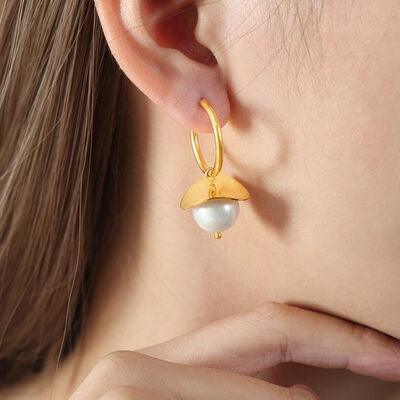 18K Gold-Plated Bead Dangle Earrings - 808Lush