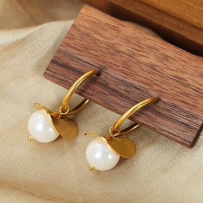 18K Gold-Plated Bead Dangle Earrings - 808Lush