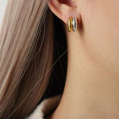 18K Gold-Plated C-Hoop Earrings - 808Lush