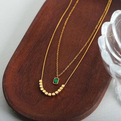 18K Gold-Plated Double-Layered Necklace - 808Lush