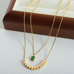 18K Gold-Plated Double-Layered Necklace - 808Lush