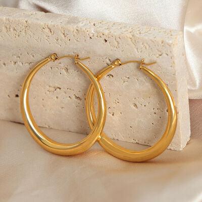 18K Gold-Plated Hoop Earrings - 808Lush