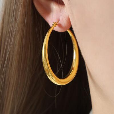 18K Gold-Plated Hoop Earrings - 808Lush