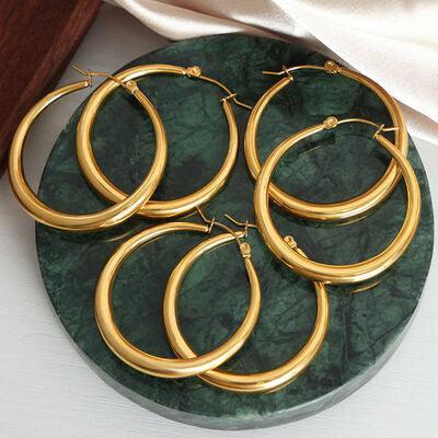 18K Gold-Plated Hoop Earrings - 808Lush