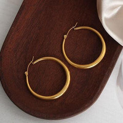 18K Gold-Plated Hoop Earrings - 808Lush