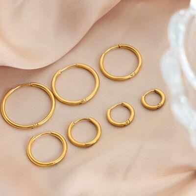 18K Gold-Plated Huggie Earrings - 808Lush