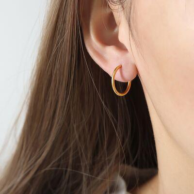 18K Gold-Plated Huggie Earrings - 808Lush