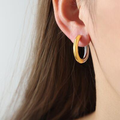 18K Gold-Plated Huggie Earrings - 808Lush