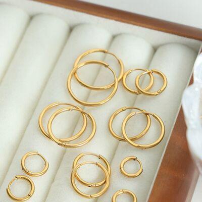 18K Gold-Plated Huggie Earrings - 808Lush