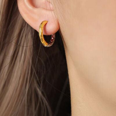 18K Gold-Plated Huggie Earrings - 808Lush