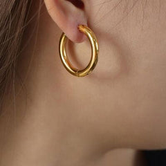 18K Gold-Plated Huggie Earrings - 808Lush