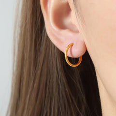 18K Gold-Plated Huggie Earrings - 808Lush