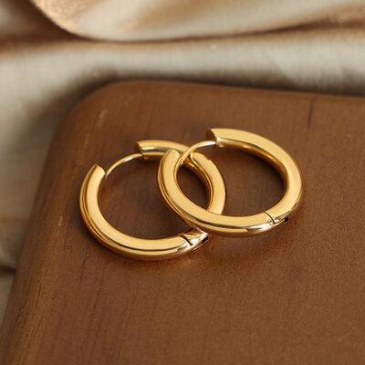 18K Gold-Plated Huggie Earrings - 808Lush