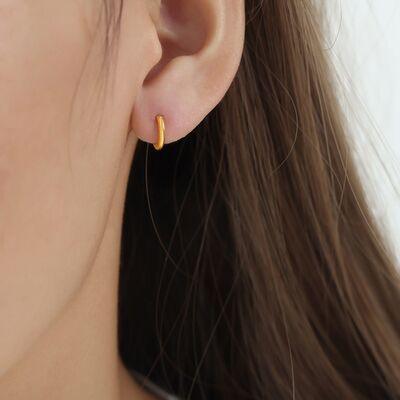 18K Gold-Plated Huggie Earrings - 808Lush