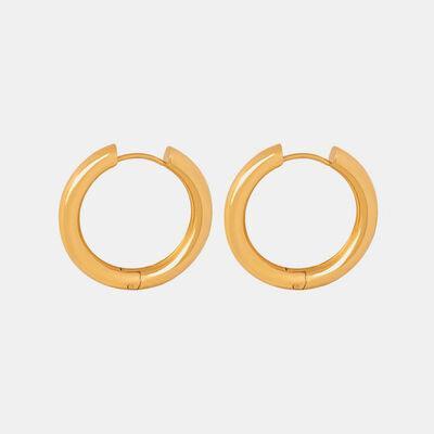 18K Gold-Plated Huggie Earrings - 808Lush